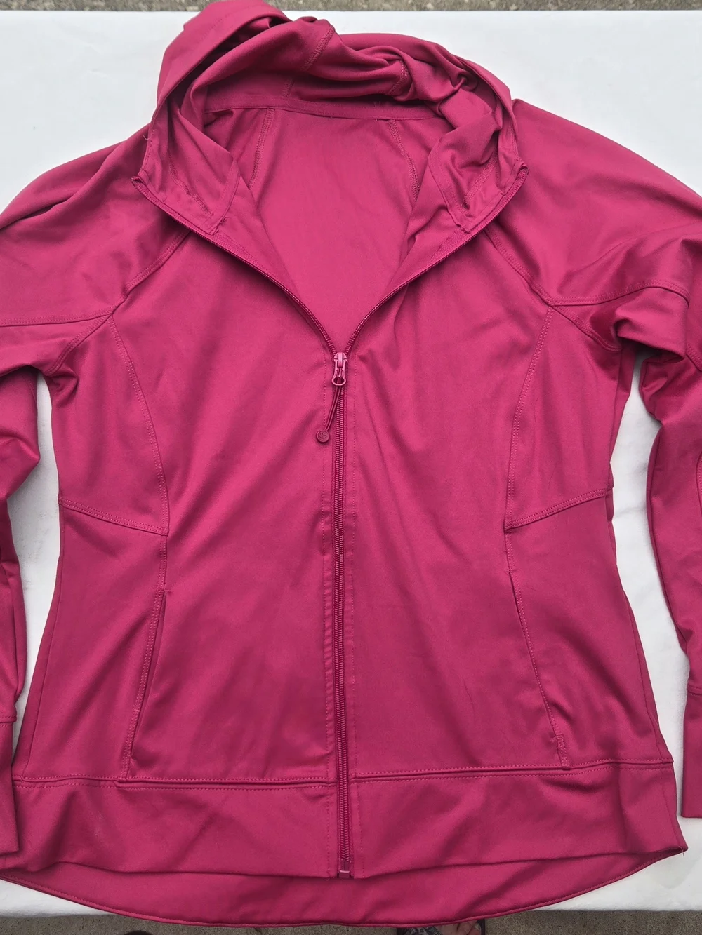 Women’s Magenta Zip Hoodie Jacket